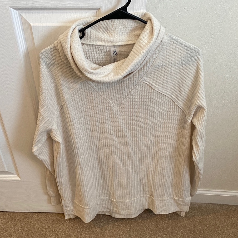 Lou & Grey Cream Waffle Top Size XS